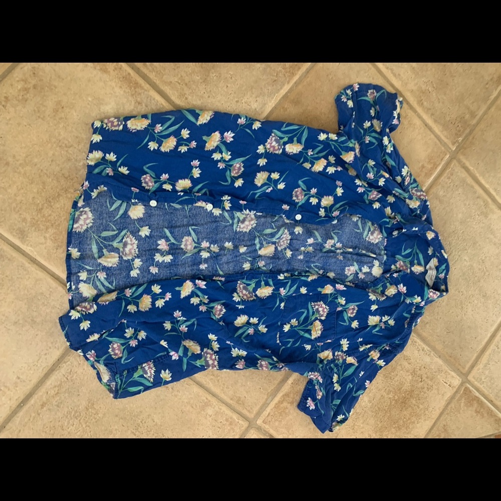 Floral button down shirt